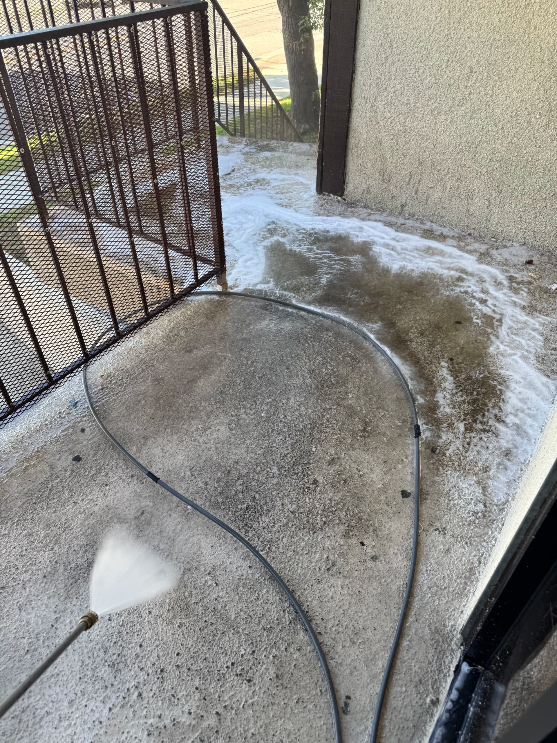 Concrete Pressure Washing at a Van Nuys Entryway and Staircase image