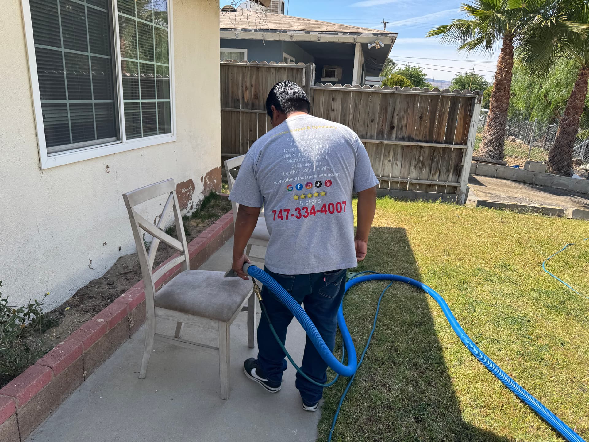Gallery photos for Dirty Dining Chair Gets a Professional Upholstery Cleaning in Palmdale: Image #2