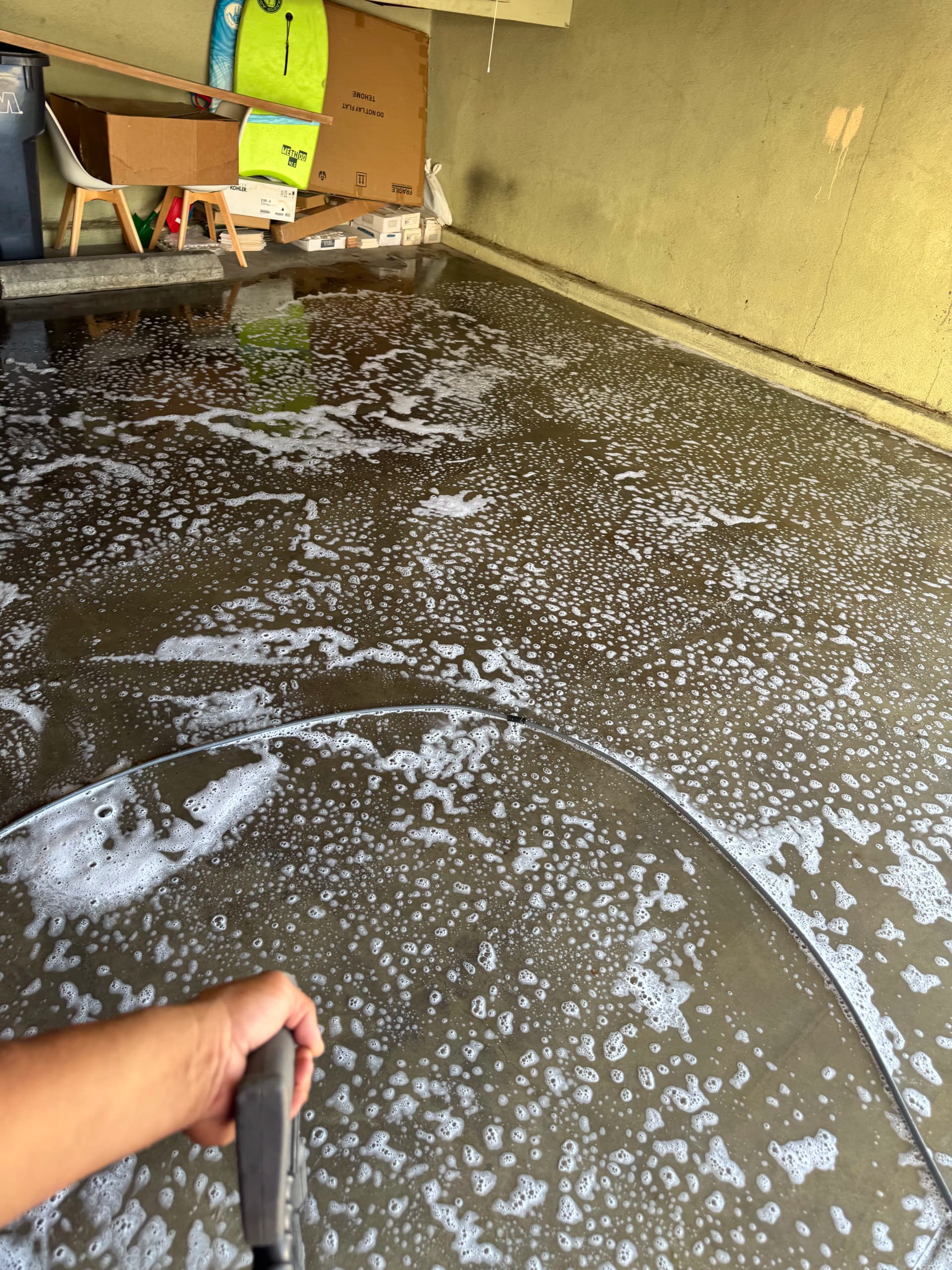 Garage Floor Pressure Wash in Malibu Done Right image