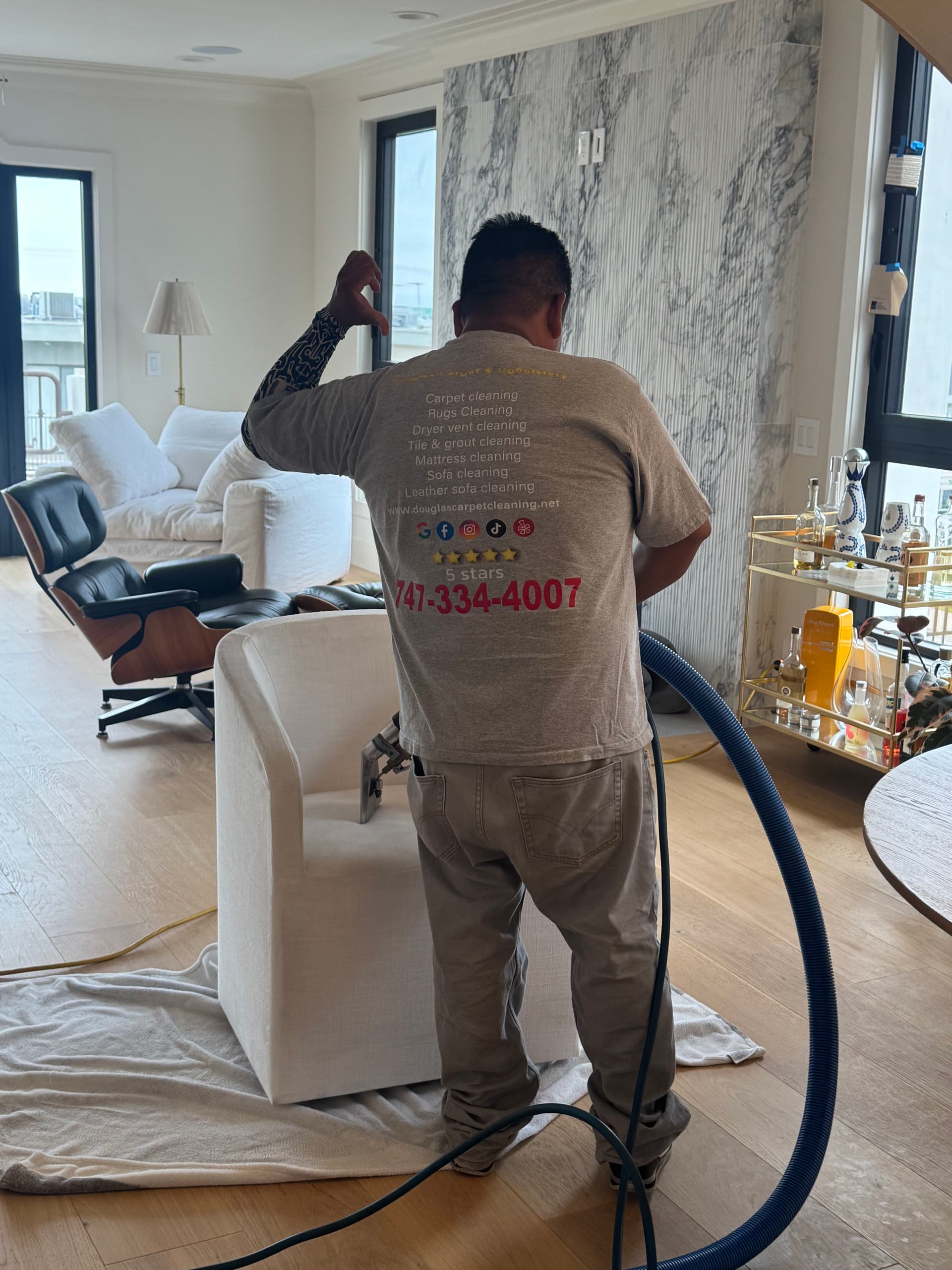 Gallery photos for White Chair Upholstery Cleaning Done Right in Ontario: Image #3