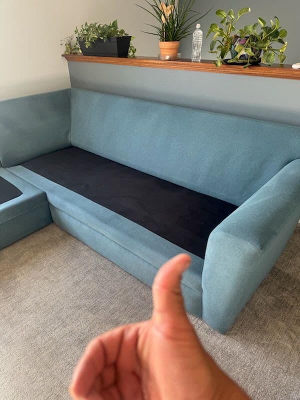 Gallery photos for Revitalized Light Blue Sofa in La Brea: Image #1