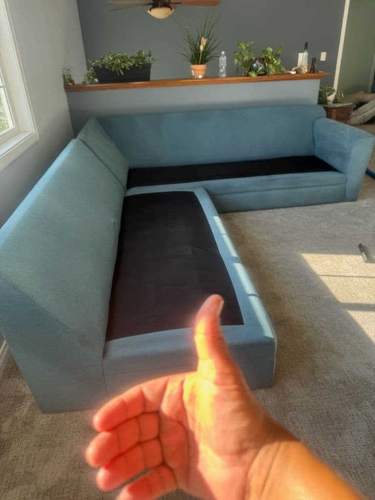 Gallery photos for Revitalized Light Blue Sofa in La Brea: Image #2