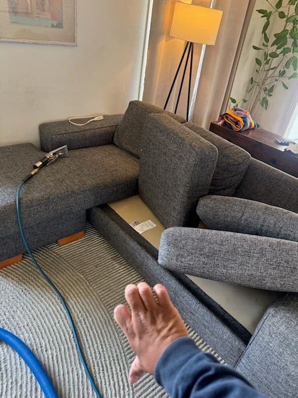 Gallery photos for Gray Sectional Sofa Revitalization in San Gabriel: Image #3