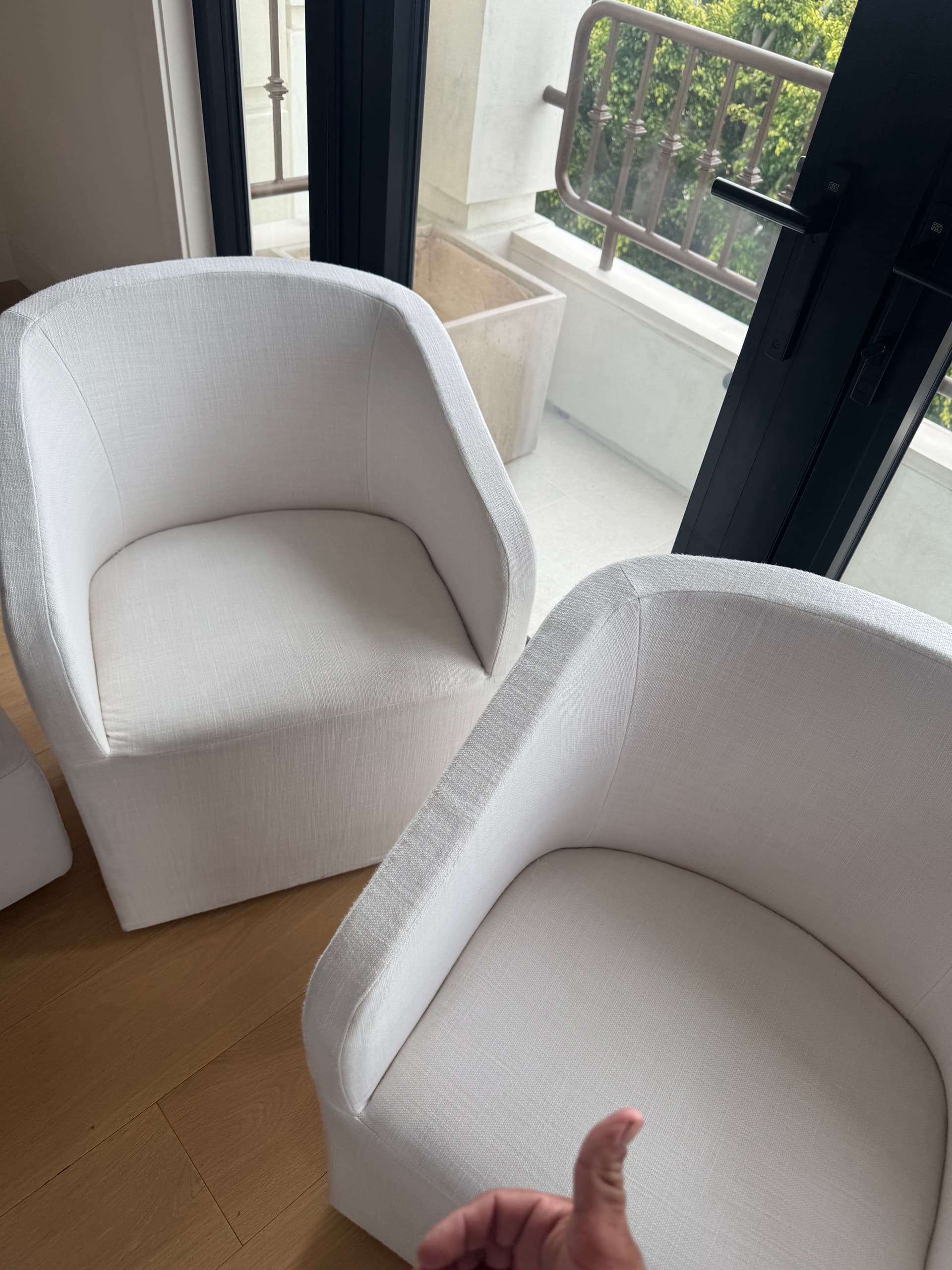 Gallery photos for White Upholstered Chair Cleaning in Thousand Oaks: Image #3