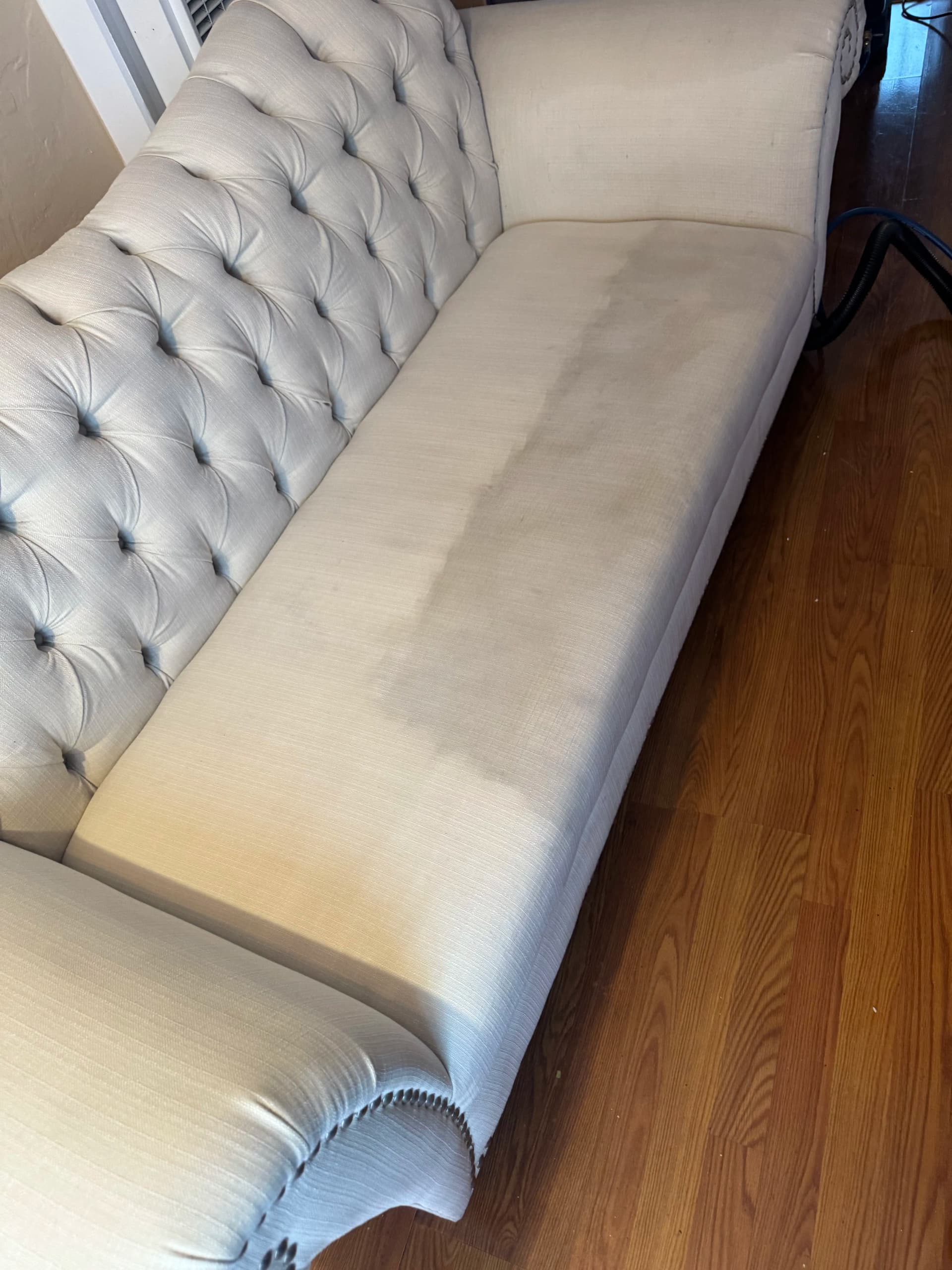 Gallery photos for White Tufted Sofa Cleaning in Beverly Hills: Image #1