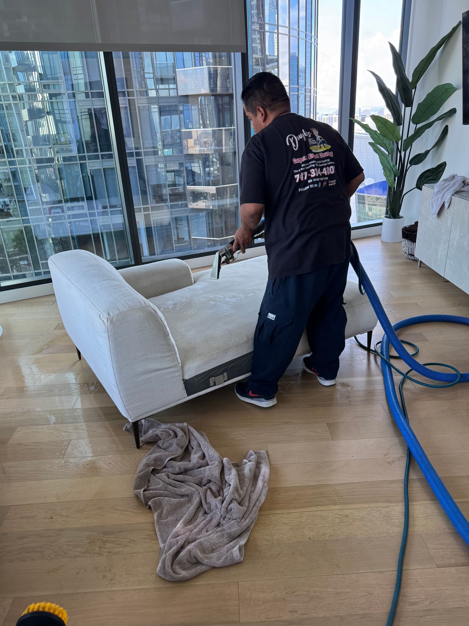Gallery photos for White Sofa Cleaning in a Beverly Hills High-Rise: Image #1