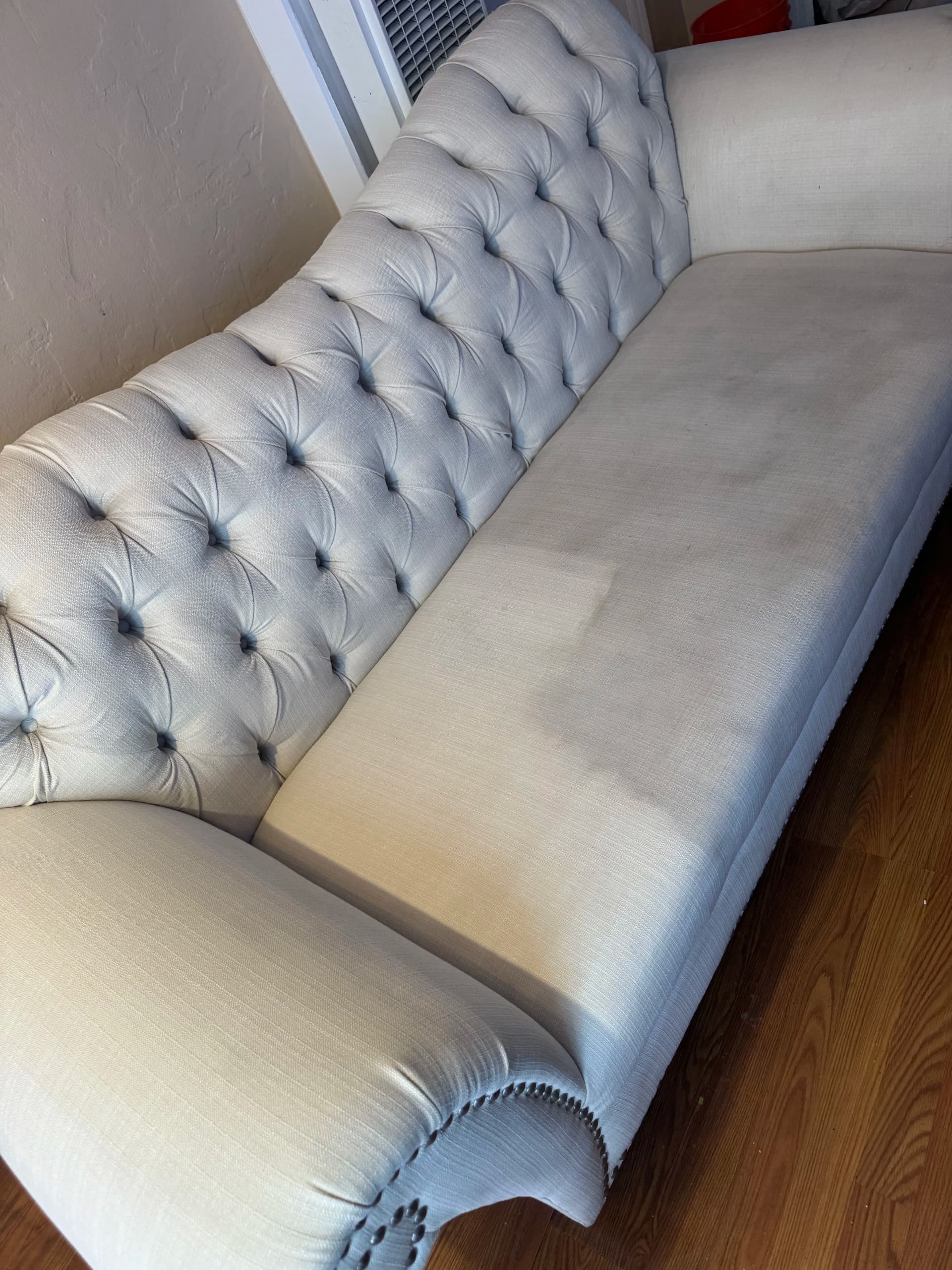 White Tufted Sofa Cleaning in Beverly Hills image