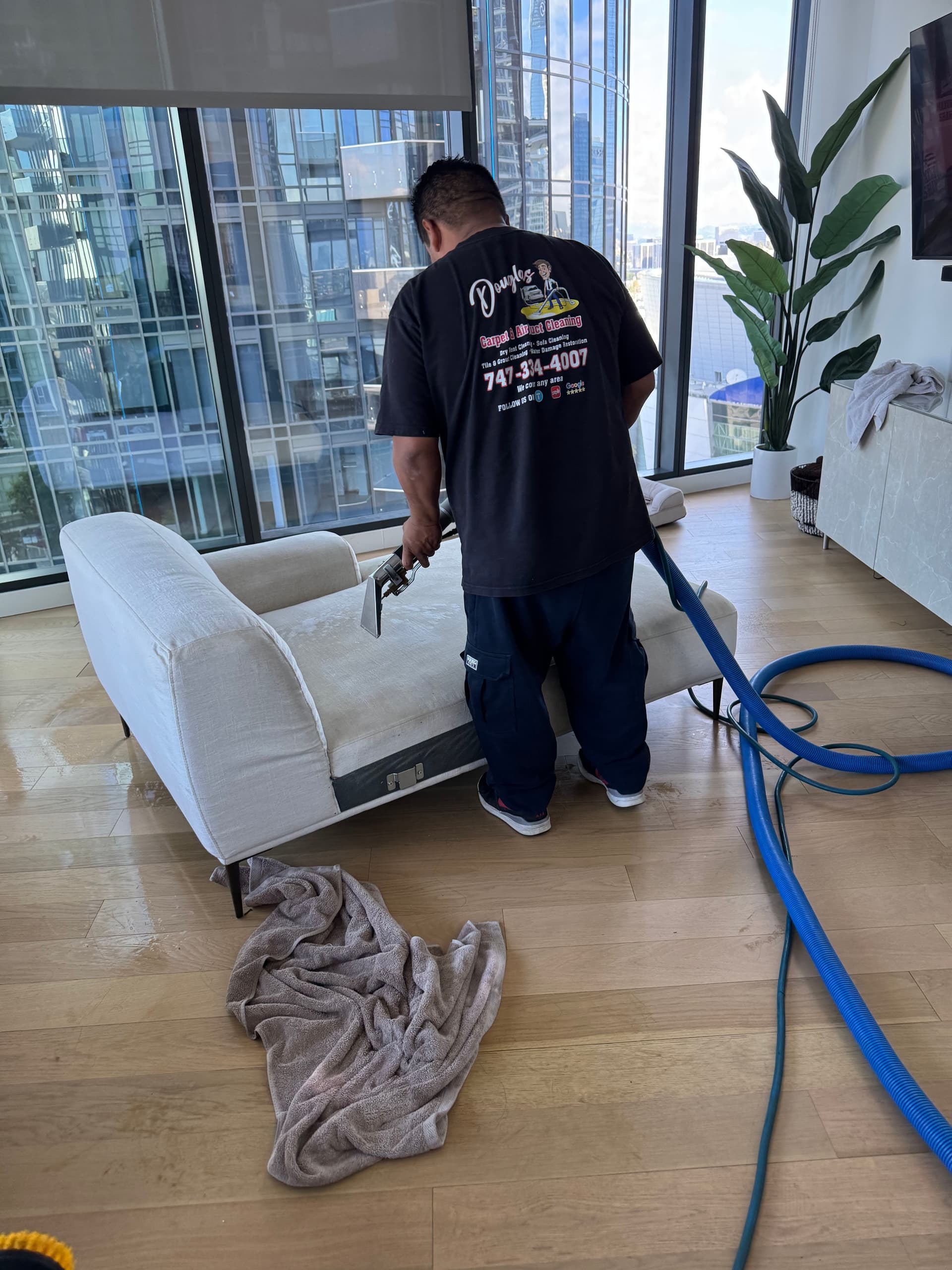 White Sofa Cleaning in a Beverly Hills High-Rise image