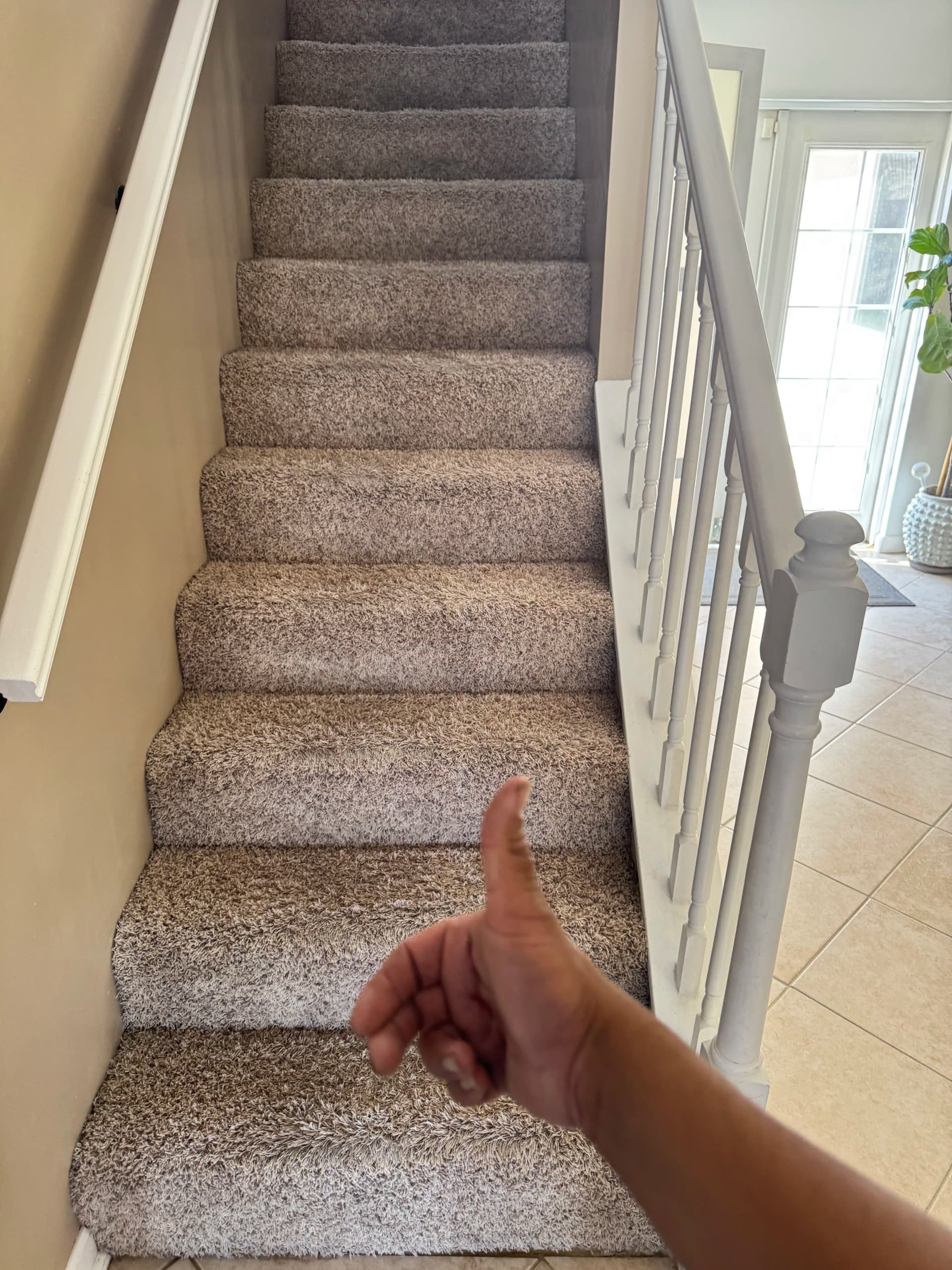 Carpeted Stairs Cleaned and Looking Fresh in Valencia image